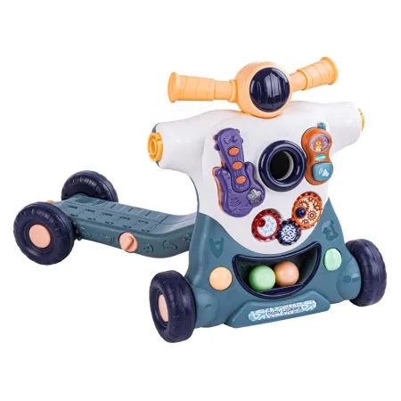 Chodzik Edukacyjny 3w1 Pchacz  Hulajnoga Jeździk Niebieski Przecena 1-1651246