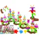 Klocki Konstrukcyjne Ogród Kwiatki 222 elementy, Zestaw Do Zbudowania Kwiatowej Kompozycji