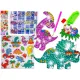 Haft Diamentowy Mozaika Diamentowa Naklejki DINOZAURY Zestaw 18 Naklejek
