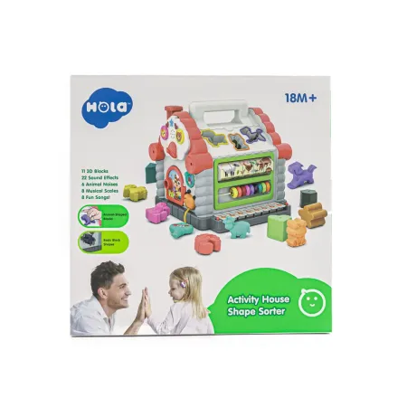 Edukacyjny Domek - Pianinko, Sorter, Liczydło, Melodie-1742612