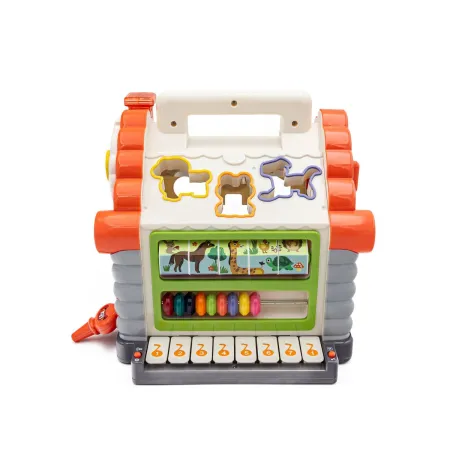 Edukacyjny Domek - Pianinko, Sorter, Liczydło, Melodie-1742616