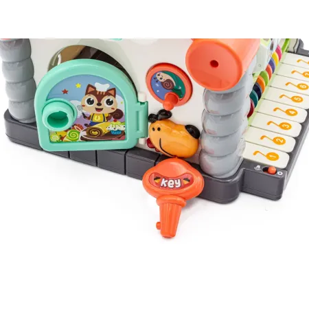 Edukacyjny Domek - Pianinko, Sorter, Liczydło, Melodie-1742619