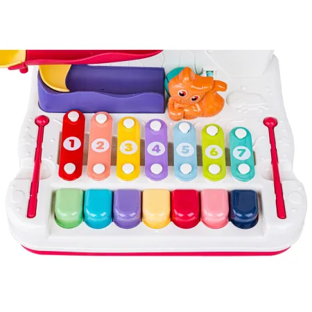 Wielofunkcyjna, Edukacyjna Zabawka Dla Dzieci, Cymbałki, Zjeżdżalnia, Pałąk, Magnetyczny Dzięcioł Interaktywna-17