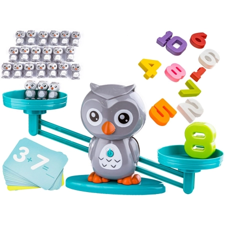 Gra Nauka Liczenia - Równoważnia Waga Szalkowa Sówka Sowa - Owl Balance Przecena 1-1742706