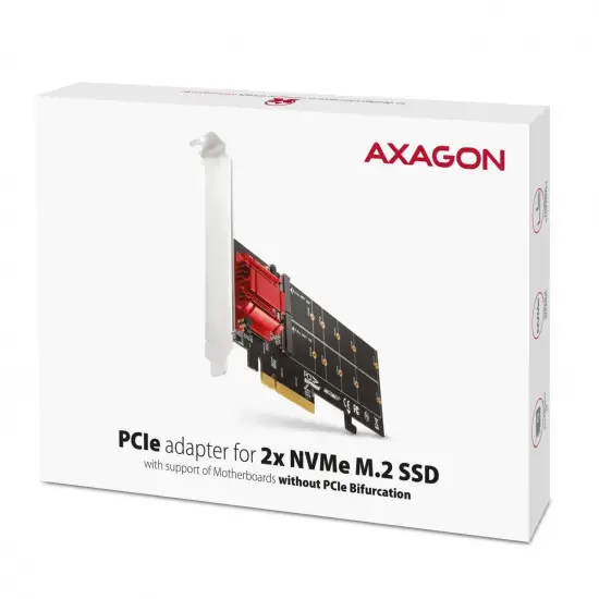 Adapter Axagon PCEM2-ND PCIe 2x NVME M.2-1740652