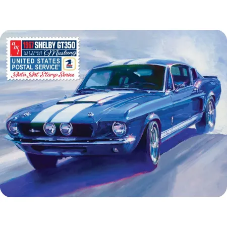 Model Plastikowy - Samochód 1967 Shelby GT350 USPS Stamp Series 1:25 - zestaw w metalboxie!