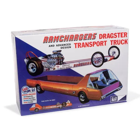 Model Plastikowy - Samochód 1:25 Ramchargers Dragster and Transporter Truck-1874707