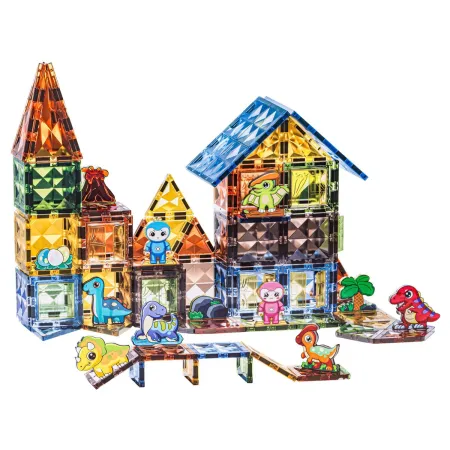 Konstrukcyjne Klocki Magnetyczne PARK DINOZAURÓW 116 El.-1876022