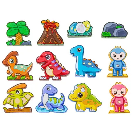 Konstrukcyjne Klocki Magnetyczne PARK DINOZAURÓW 116 El.-1876028