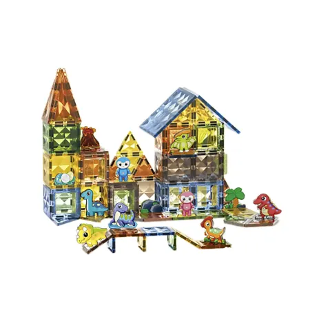 Konstrukcyjne Klocki Magnetyczne PARK DINOZAURÓW 116 El.-1876033