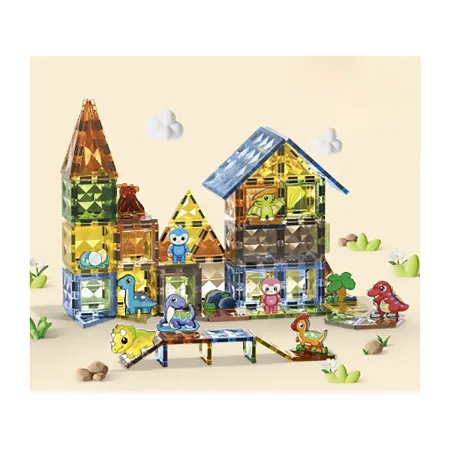 Konstrukcyjne Klocki Magnetyczne PARK DINOZAURÓW 116 El.-1876034