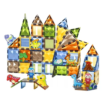 Konstrukcyjne Klocki Magnetyczne PARK DINOZAURÓW 90 El.-1876048