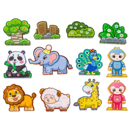 Konstrukcyjne Klocki Magnetyczne ZWIERZĘTA 116 El.-1876053