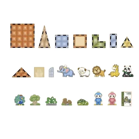 Konstrukcyjne Klocki Magnetyczne ZWIERZĘTA 116 El.-1876060