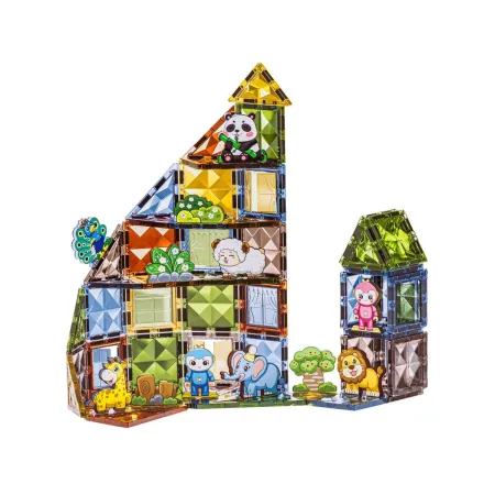 Konstrukcyjne Klocki Magnetyczne ZWIERZĘTA 82 El.-1876065