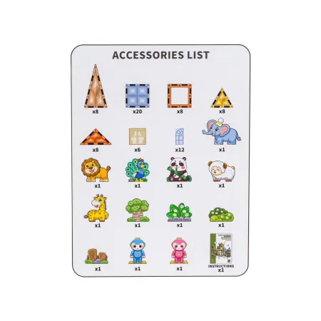 Konstrukcyjne Klocki Magnetyczne ZWIERZĘTA 82 El.-1876071