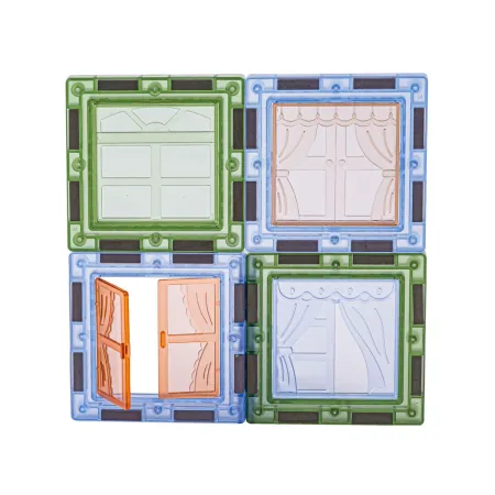 Konstrukcyjne Klocki Magnetyczne Świecące Elementy PARK DINOZAURÓW 124 El.-1876083