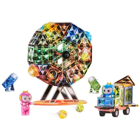 Konstrukcyjne Klocki Magnetyczne Świecące Elementy, Diabelski Młyn 87 El.-1876140