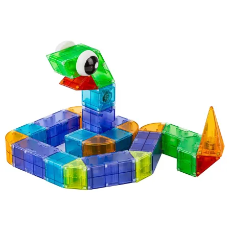 Klocki Magnetyczne, Konstrukcyjne, Świecące Elementy, Figury 3D 134 El.-1876159