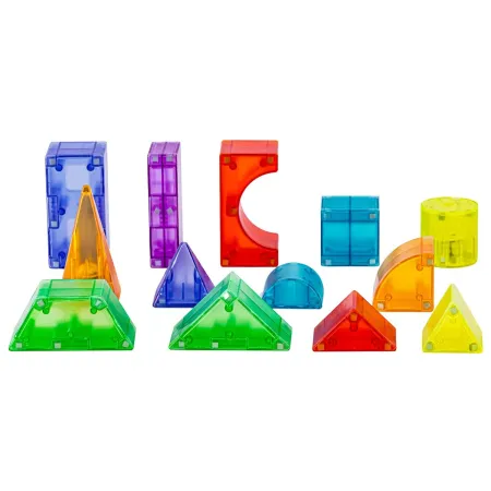 Klocki Magnetyczne, Konstrukcyjne, Świecące Elementy, Figury 3D 134 El.-1876160