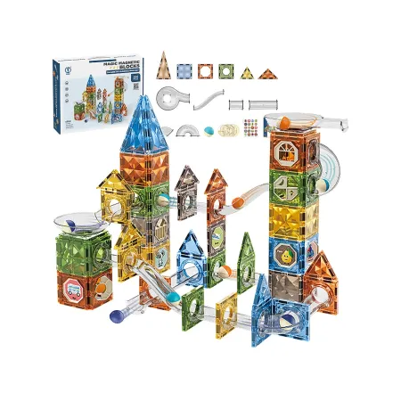 Klocki Magnetyczne Konstrukcyjne TOR KULKOWY 156 El. Kulodrom-1876219