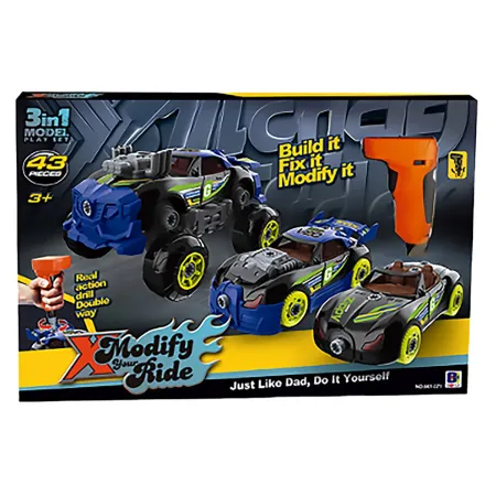 Sportowy, Terenowy Samochód do rozkręcania i skręcania 3w1 TUNING + Wkrętarka, Monster Truck-1876278