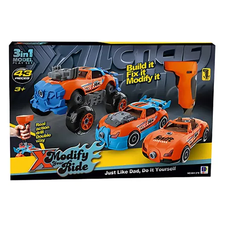 Sportowy, Terenowy Samochód do rozkręcania i skręcania 3w1 TUNING + Wkrętarka, Monster Truck-1876283