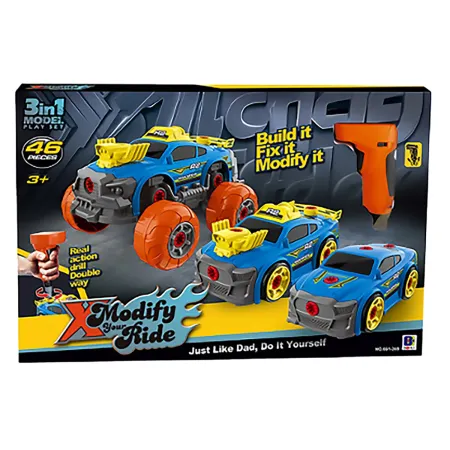 Sportowy, Terenowy Samochód do rozkręcania i skręcania 3w1 TUNING + Wkrętarka, Monster Truck-1876288