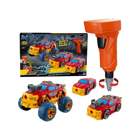 Sportowy, Terenowy Samochód do rozkręcania i skręcania 3w1 TUNING + Wkrętarka Monster Truck-1876291