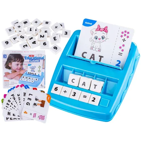 Edukacyjna Gra Słów 2w1 Dopasuj Literki, Nauka Języka Angielskiego I Matematyki Nauka Liczenia Fiszki