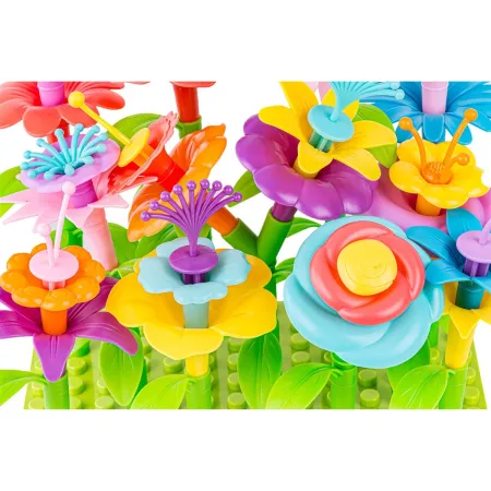 Klocki konstrukcyjne w kuferku, Ogród Kwiatki, Zestaw Do Zbudowania Kwiatowej Kompozycji 135 El.-1876594