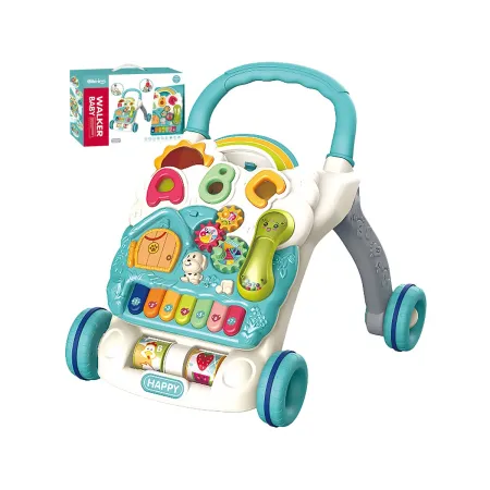 Edukacyjny Chodzik dla dzieci, Jeździk Muzyczny, Pchacz Niebieski-1876617