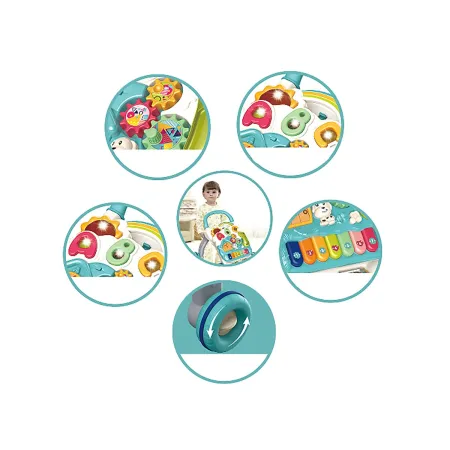 Edukacyjny Chodzik dla dzieci, Jeździk Muzyczny, Pchacz Niebieski-1876620