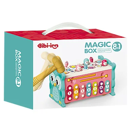 Edukacyjna, interaktywna zabawka dla dzieci 8w1, Cymbałki, Zegar-1876628