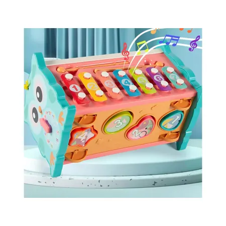 Edukacyjna, interaktywna zabawka dla dzieci 8w1, Cymbałki, Zegar-1876629