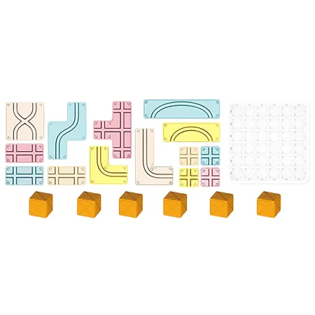 Logiczna układanka, Gra planszowa, Plansza + Kolorowe klocki-1876729