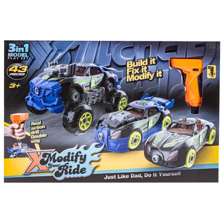 Sportowy, Terenowy Samochód do rozkręcania i skręcania 3w1 TUNING + Wkrętarka, Monster Truck-1876834