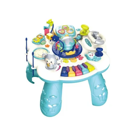 Edukacyjny Interaktywny Muzyczny Stolik Dla Dzieci + Pianinko Niebieski-1876927