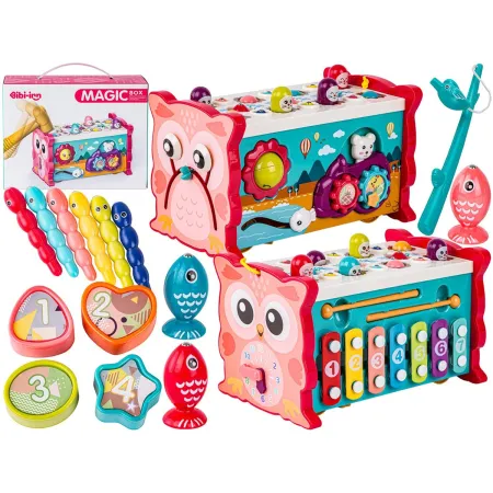 Edukacyjna, interaktywna zabawka dla dzieci 8w1, Cymbałki, Zegar