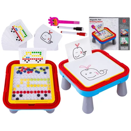 Edukacyjna Tablica Magnetyczna, Zmazywalna 2w1 + Długopis