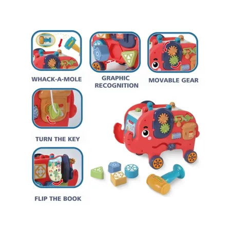 Edukacyjny, Interaktywny Zabawny Słonik, Funny Cartoon Elephant, Wesoły Słoń-1877170