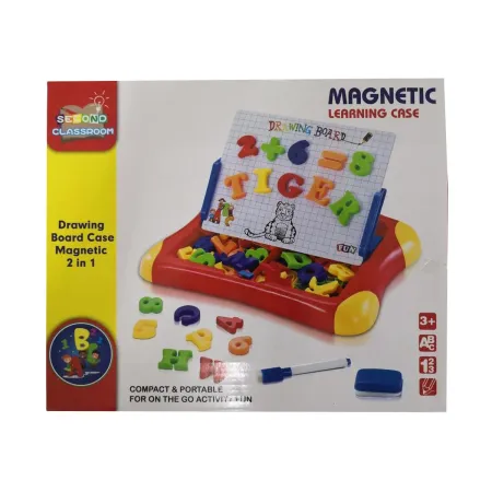 Wielofunkcyjna tablica magnetyczna 2w1, Pisak, Magnesy - literki, cyferki-1877181