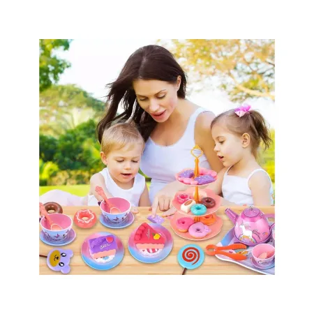 Zestaw kawowy w kuferku, Czajnik, Filiżanki, Słodycze + Akcesoria 48 el.-1877197