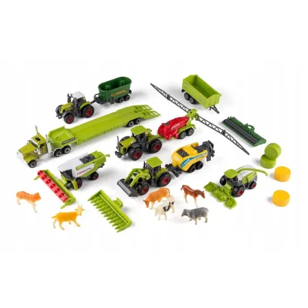 Zestaw Maszyn Rolniczych, Farma, Autka Traktory Resoraki + Akcesoria-1877200