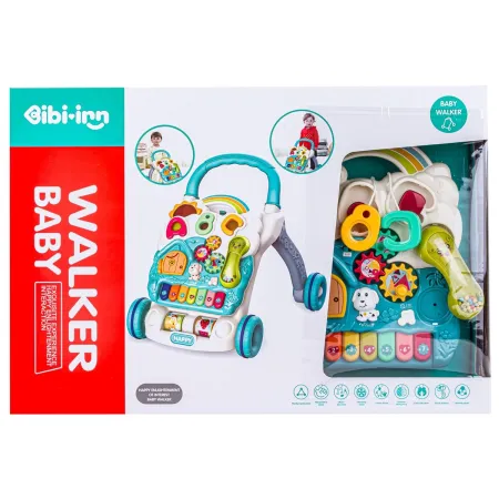 Edukacyjny Chodzik dla dzieci, Jeździk Muzyczny, Pchacz Niebieski-1886273