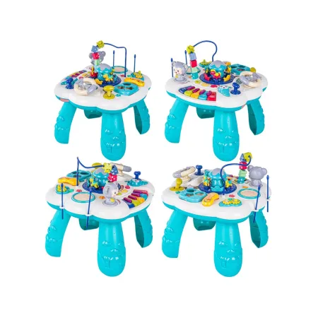 Edukacyjny Interaktywny Muzyczny Stolik Dla Dzieci + Pianinko Niebieski-1886481