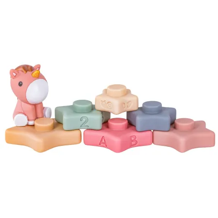 Zabawki Sensoryczne Miękkie klocki 6w1, Gryzak, Sensoryczna Wieża Karty Dla Dzieci-1886487