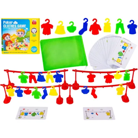 Edukacyjna gra na refleks "Poker Clothes Game", Układanka Ułóż Pranie Ubrania