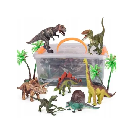Zestaw Figurek Dinozaurów w kuferku + mata, Dinozaury 9 sztuk-1896410