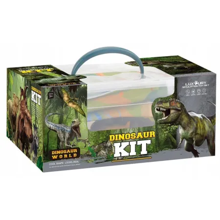 Zestaw Figurek Dinozaurów w kuferku + mata, Dinozaury 9 sztuk-1896411